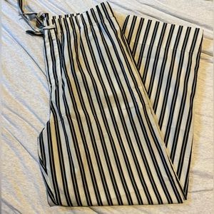 *WINTER CLOSET SALE* Tekla White and Black Relaxed striped pant
